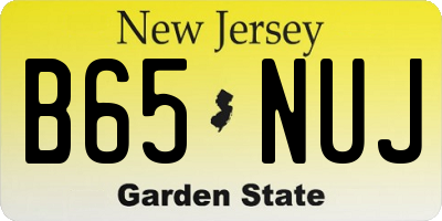 NJ license plate B65NUJ