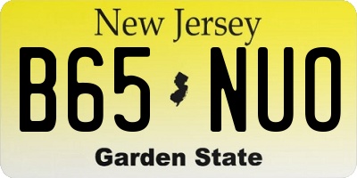 NJ license plate B65NUO