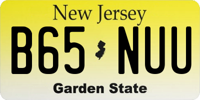 NJ license plate B65NUU