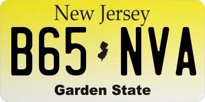 NJ license plate B65NVA