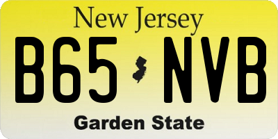 NJ license plate B65NVB