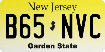 NJ license plate B65NVC