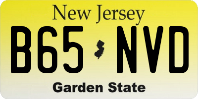 NJ license plate B65NVD