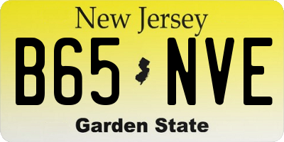 NJ license plate B65NVE