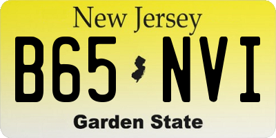 NJ license plate B65NVI