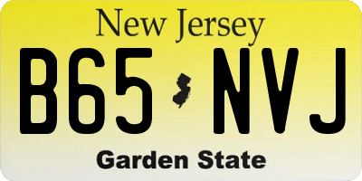NJ license plate B65NVJ