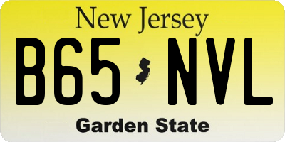 NJ license plate B65NVL
