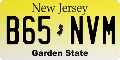 NJ license plate B65NVM