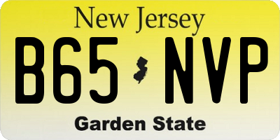 NJ license plate B65NVP