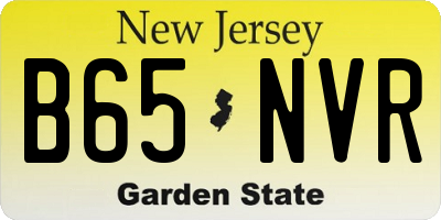 NJ license plate B65NVR