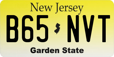 NJ license plate B65NVT