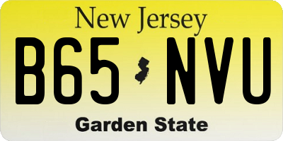 NJ license plate B65NVU