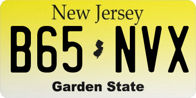 NJ license plate B65NVX