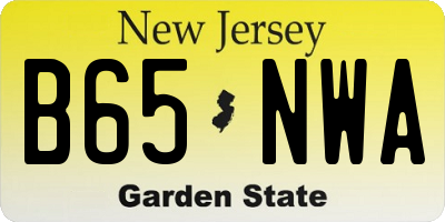 NJ license plate B65NWA