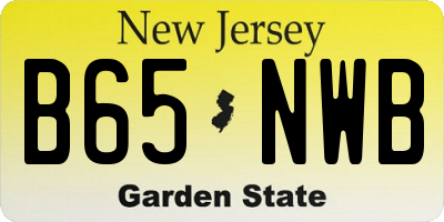 NJ license plate B65NWB