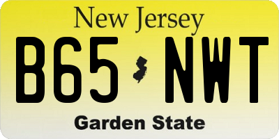 NJ license plate B65NWT