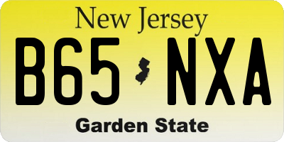 NJ license plate B65NXA