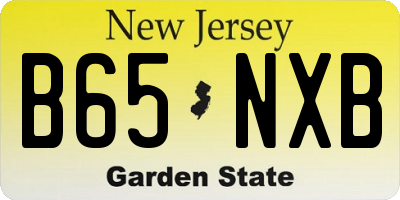 NJ license plate B65NXB
