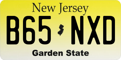 NJ license plate B65NXD