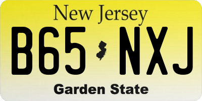 NJ license plate B65NXJ