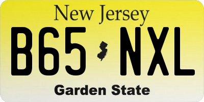 NJ license plate B65NXL