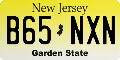 NJ license plate B65NXN