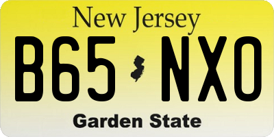 NJ license plate B65NXO