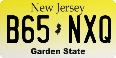 NJ license plate B65NXQ
