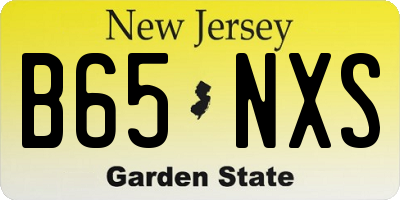 NJ license plate B65NXS