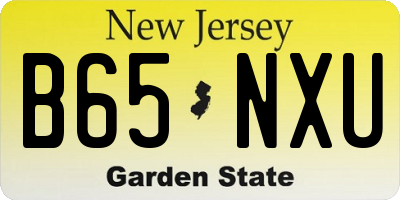 NJ license plate B65NXU