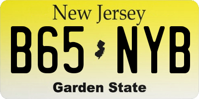 NJ license plate B65NYB