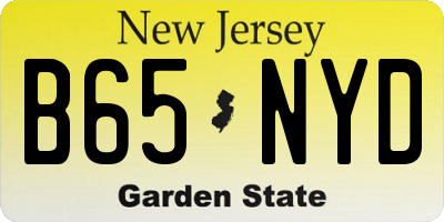 NJ license plate B65NYD