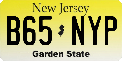 NJ license plate B65NYP