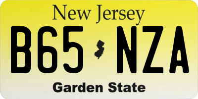 NJ license plate B65NZA