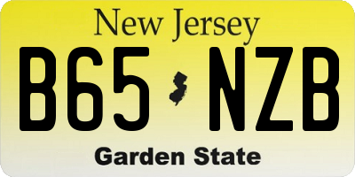 NJ license plate B65NZB
