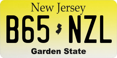 NJ license plate B65NZL