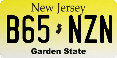NJ license plate B65NZN