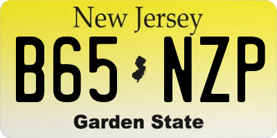 NJ license plate B65NZP