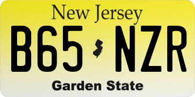 NJ license plate B65NZR