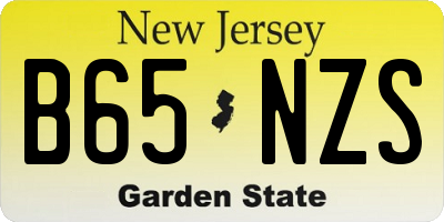NJ license plate B65NZS