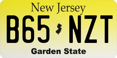 NJ license plate B65NZT