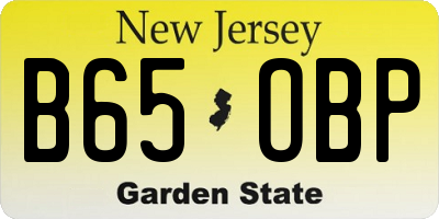 NJ license plate B65OBP