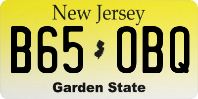 NJ license plate B65OBQ