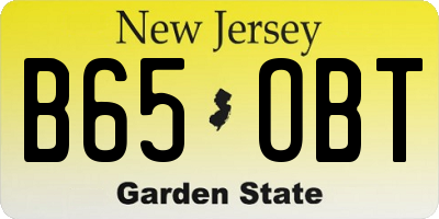 NJ license plate B65OBT