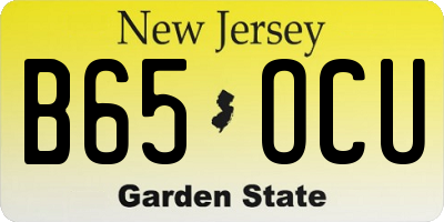 NJ license plate B65OCU