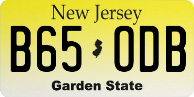 NJ license plate B65ODB