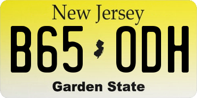 NJ license plate B65ODH