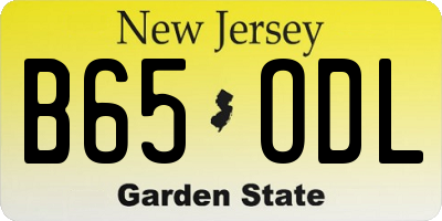 NJ license plate B65ODL