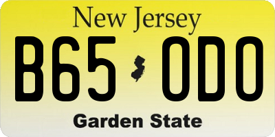NJ license plate B65ODO