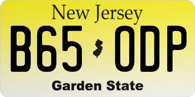 NJ license plate B65ODP